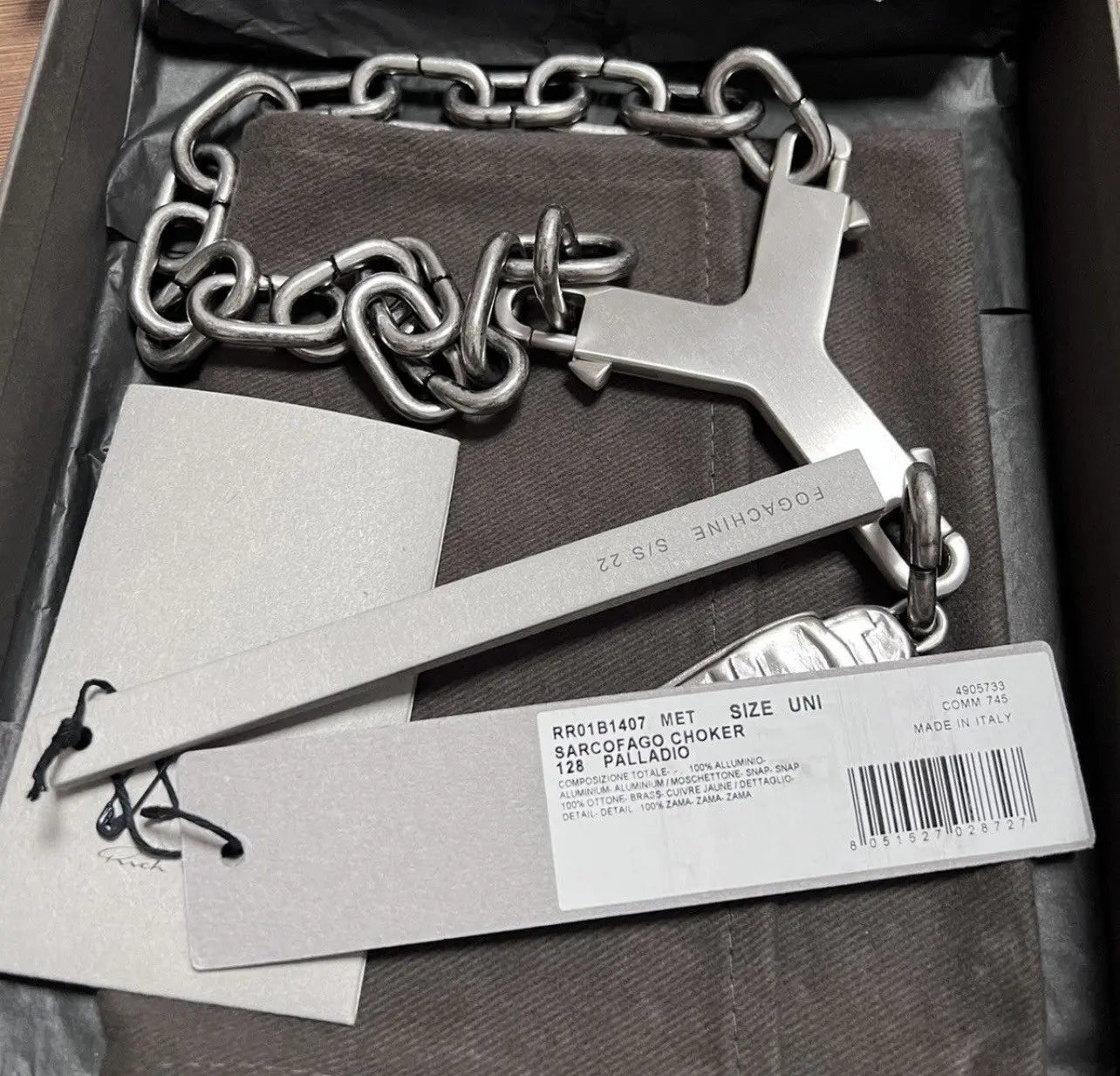 Rick Owens ss22 sarcofago choker