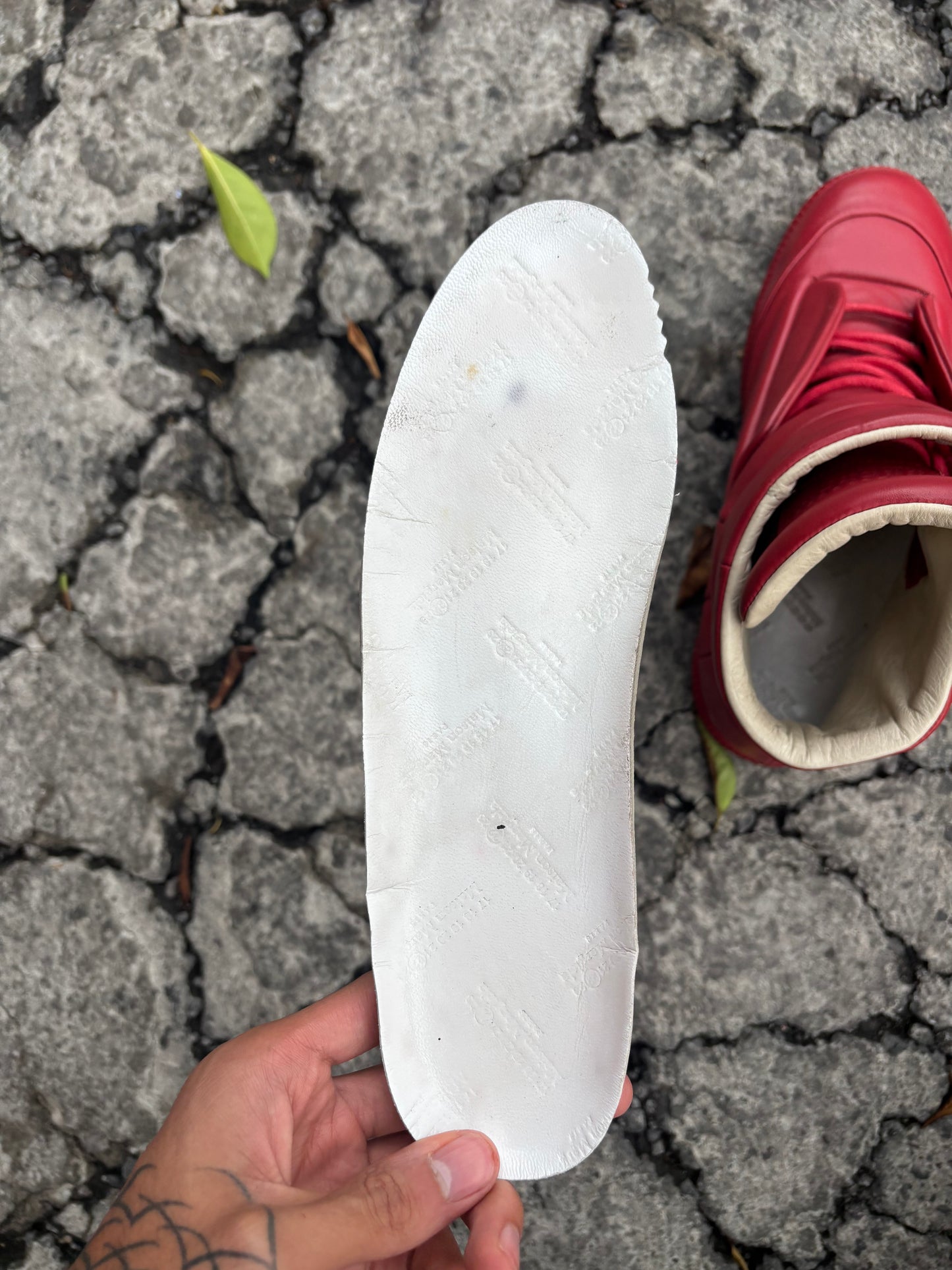 Margiela red GATs Future