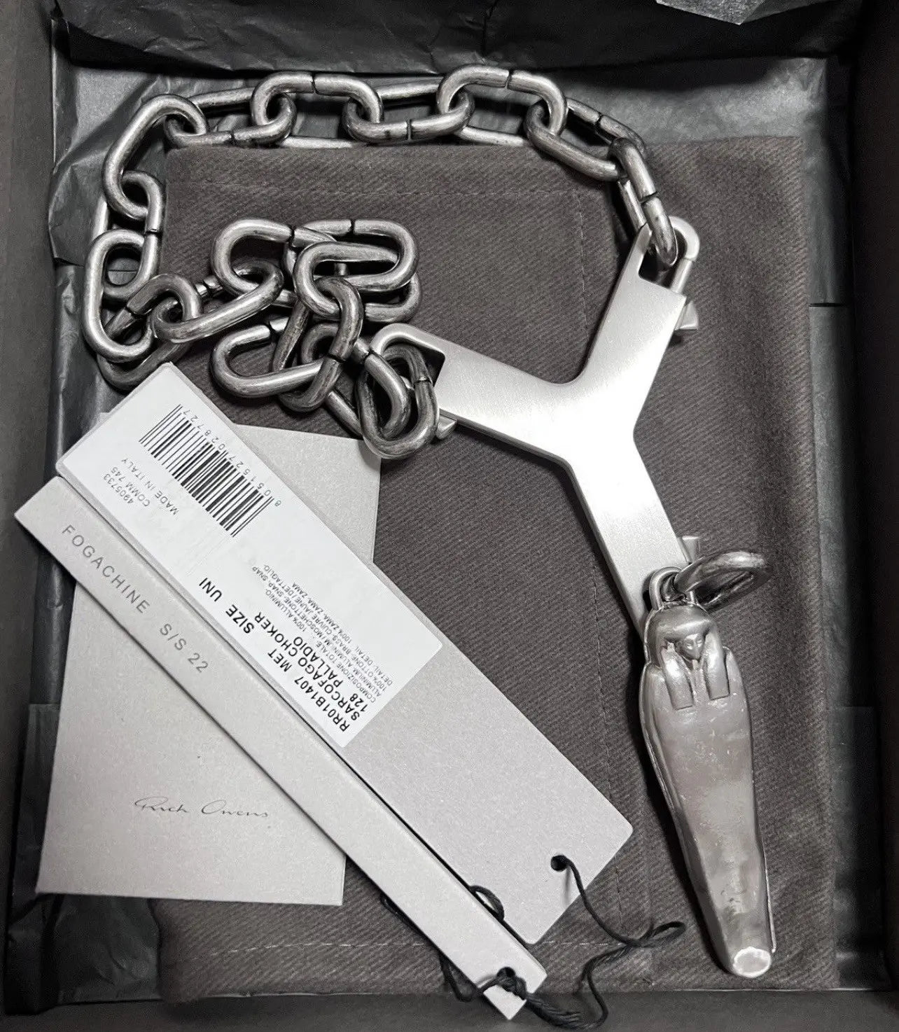 Rick Owens ss22 sarcofago choker