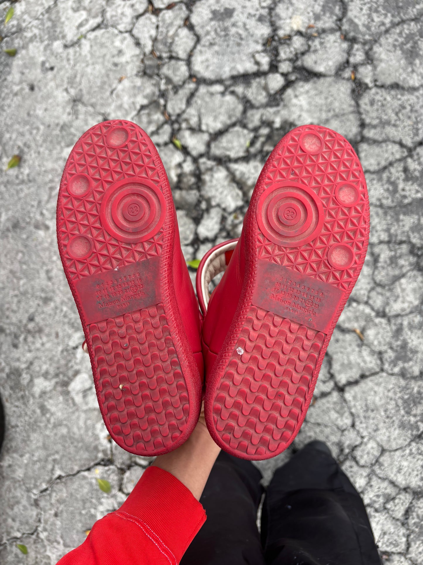 Margiela red GATs Future